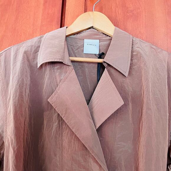 Varley Belle Boxy Playsuit Romper Clove Brown Shimmer Size Medium NEW - Picture 4 of 13